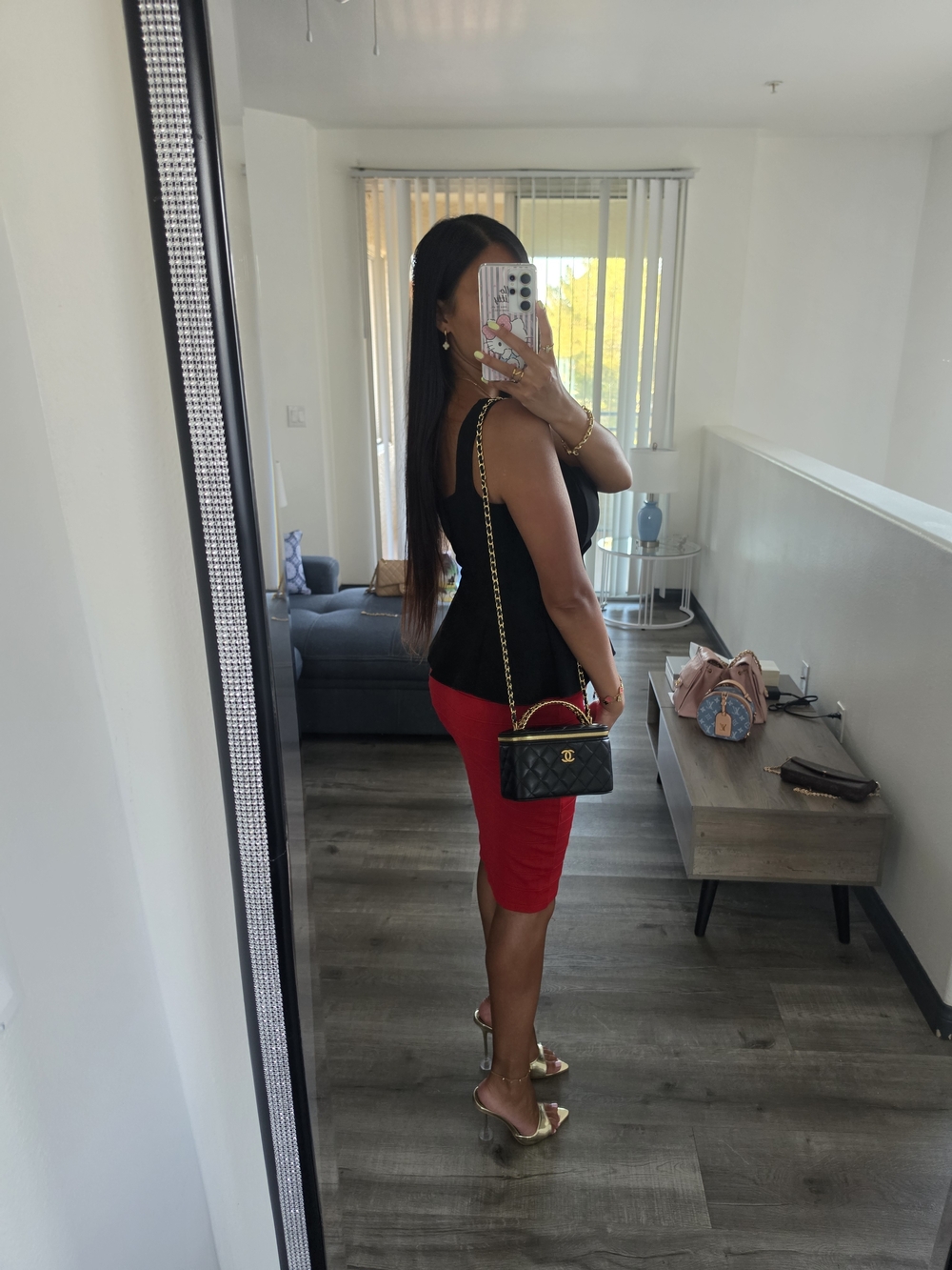 Zara Red Pencil Skirt - Sleek High-Waist Knit - Picture 13 of 14